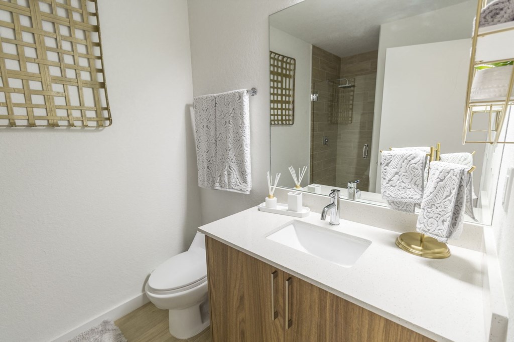 Custom Look Bathroom at Twenty2 West, West Miami