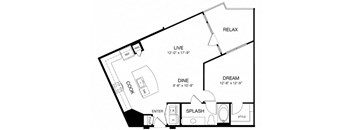 Allusion at West University A11 Floor Plan, Houston, TX