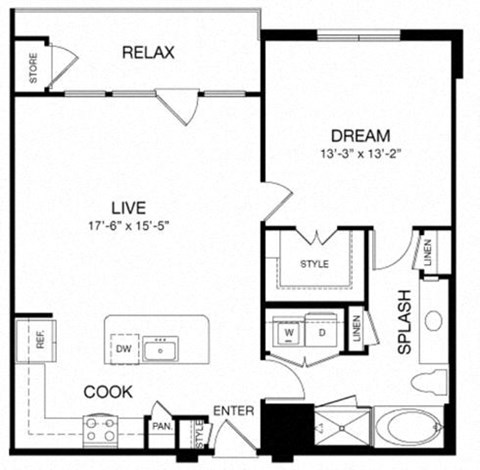 Allusion at West University A12 Floor Plan, Houston, TX