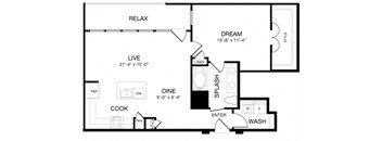 Allusion at West University A13 Floor Plan, Houston, TX