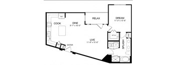 Allusion at West University A15 Floor Plan, Houston, TX