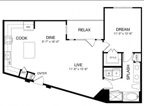 Allusion at West University A15 Floor Plan, Houston, TX