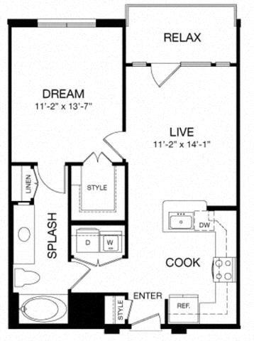 Allusion at West University A1 Floor Plan, Houston, TX