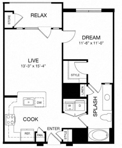 Allusion at West University A3 Floor Plan, Houston, TX