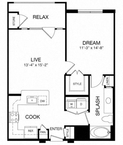 Allusion at West University A5 Floor Plan, Houston, TX