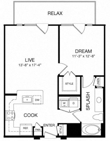 Allusion at West University A6 Floor Plan, Houston, TX