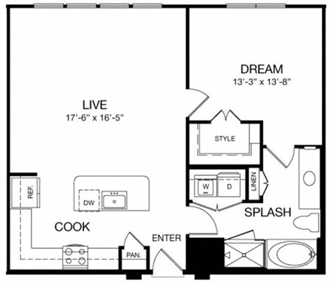 Allusion at West University A9 Floor Plan, Houston, TX