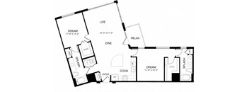 Allusion at West University B12 Floor Plan, Houston, TX