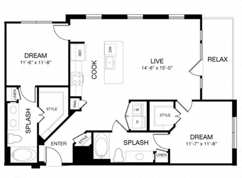 Allusion at West University B1 Floor Plan, Houston, TX