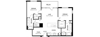 Allusion at West University B2 Floor Plan, Houston, TX