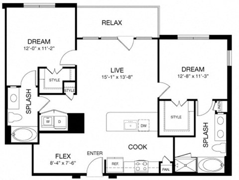 Allusion at West University B2 Floor Plan, Houston, TX