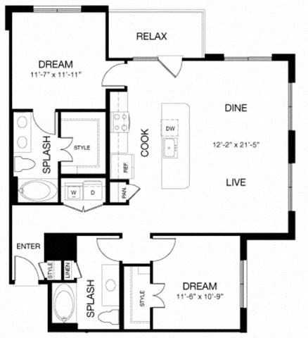 Allusion at West University B4 Floor Plan, Houston, TX