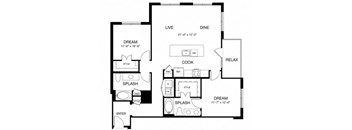 Allusion at West University B6 Floor Plan, Houston, TX