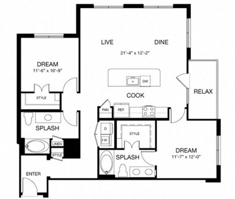 Allusion at West University B6 Floor Plan, Houston, TX