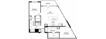 Allusion at West University B7 Floor Plan, Houston, TX