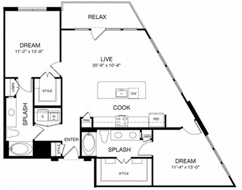 Allusion at West University B7 Floor Plan, Houston, TX