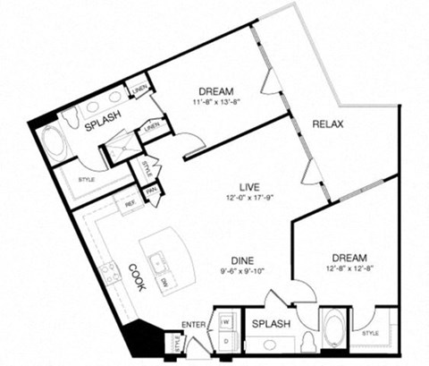 Allusion at West University B8 Floor Plan, Houston, TX
