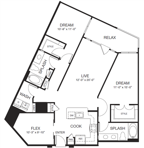 Allusion at West University B9 Floor Plan, Houston, TX