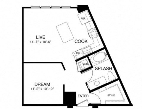 Allusion at West University E1 Floor Plan, Houston, TX