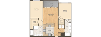 Muse at Museum District Floor Plan B2, Houston, TX