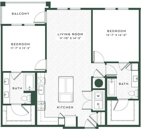 B1 floor plan of Vida Winter Garden in Winter Garden, FL