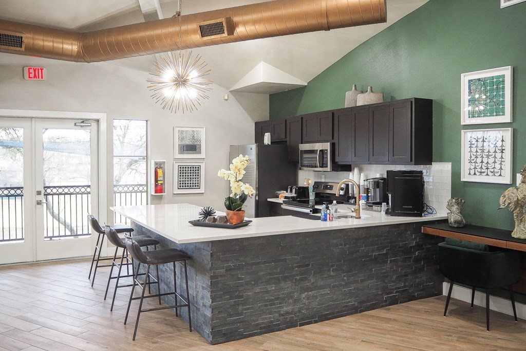 Clubhouse Kitchen at Westdale Hills Apartments in Euless, Texas, TX