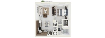 a floor plan of A1 at Westgate on University in Lauderhill, FL