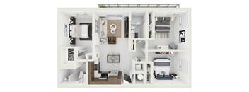 C1 floor plan at Westgate on University in Lauderhill, FL
