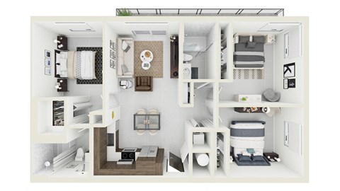 C1 floor plan at Westgate on University in Lauderhill, FL
