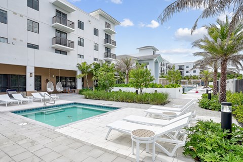 take a dip in our resort style swimming pool at Westgate on University in Lauderhill, FL