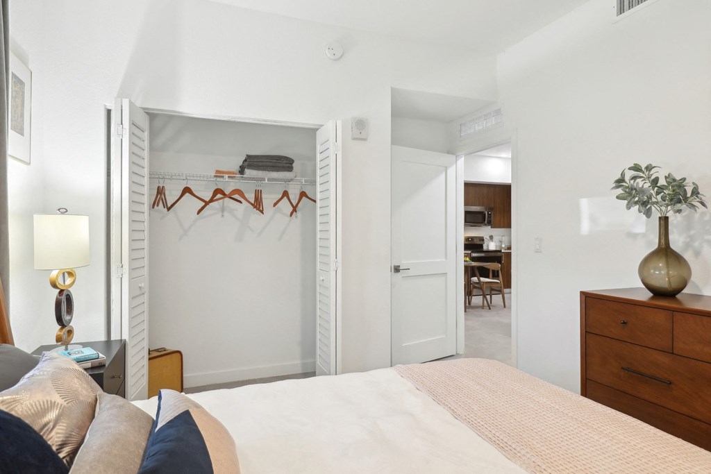 Alternate View of Bedroom and closet in A2 Floor Plan at Westgate on University in Lauderhill, FL