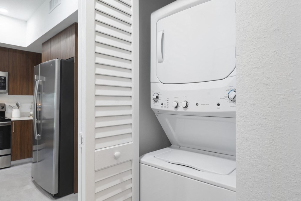 A2 Floor Plan stackable in-unit washer and dryer at Westgate on University in Lauderhill, FL