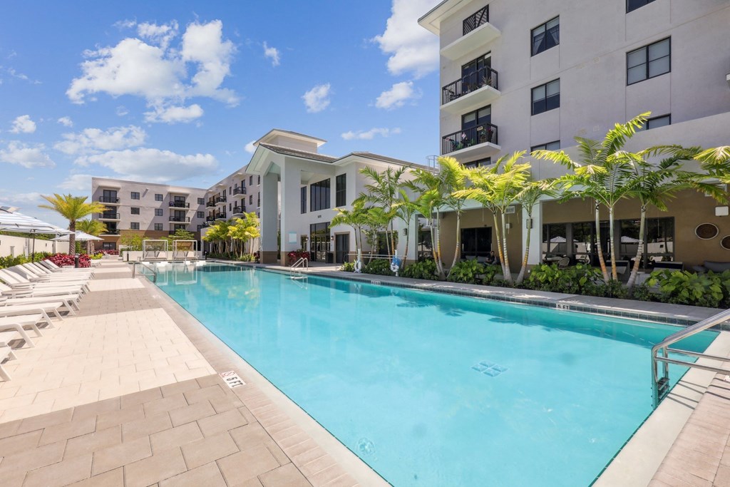 Large Resort-Inspired Pool with Cabanas at Westgate on University in Lauderhill, FL