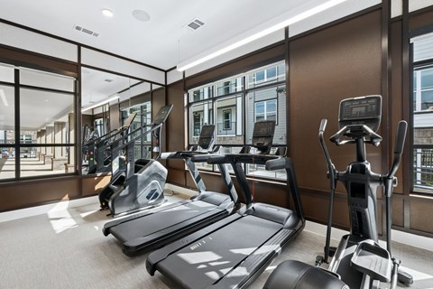 Fitness center at Woodgate Place