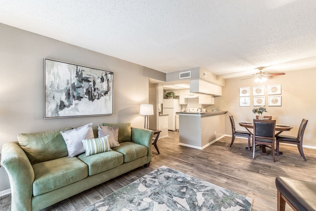 model living room 2 at Westdale Pointe in Austin, TX