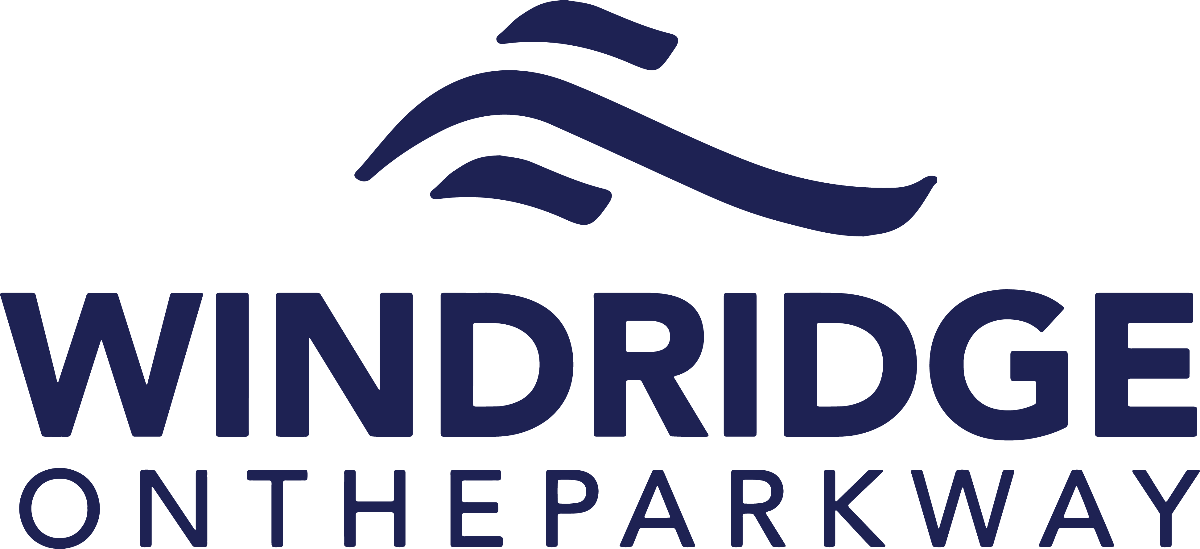 The image is of a logo that reads "Windridge on the Parkway".