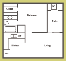 Floorplan Photos Gallery A1 Floorplan at Walnut Creek Crossing Apartments
