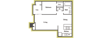 A2 Floorplan at Walnut Creek Crossing Apartments