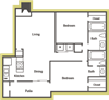 B2 Floorplan at Walnut Creek Crossing Apartments