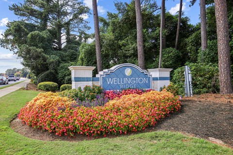 a sign place in front of flowers