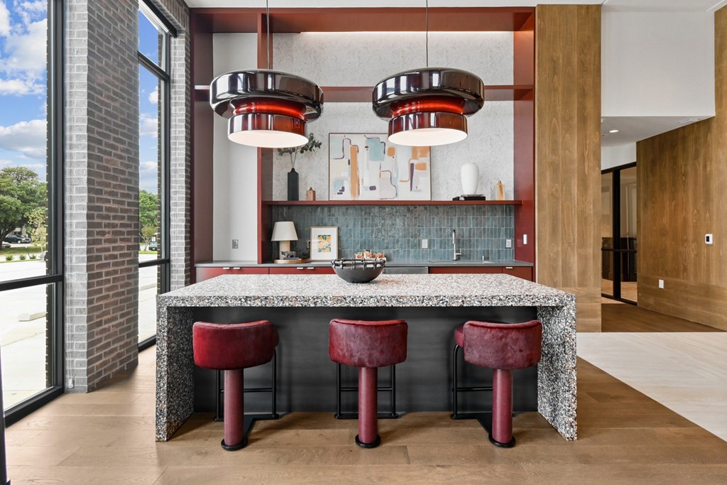 Westdale Hills in Hurst TX Leasing Office communal kitchen