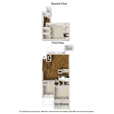 La Costa C1 3D Floorplan at Westdale Hills, Euless TX