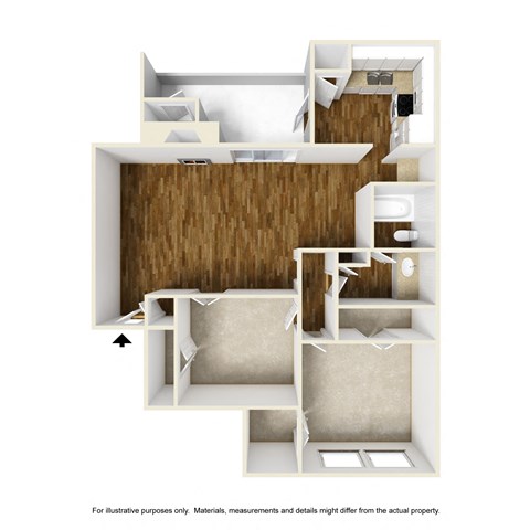 Augusta A2 3D Floorplan at Westdale Hills, Euless TX