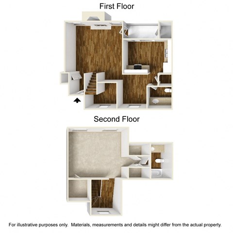 Augusta A4 3D Floorplan at Westdale Hills, Euless TX