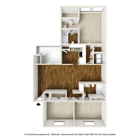 Augusta C1 3D Floorplan at Westdale Hills, Euless TX