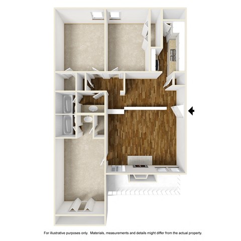 Bonaventure C1 3D Floorplan at Westdale Hills, Euless TX