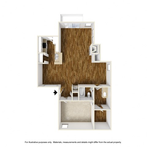 Firestone A3 3D Floorplan at Westdale Hills, Euless TX