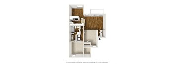 Firestone B1 3D Floorplan at Westdale Hills, Euless TX