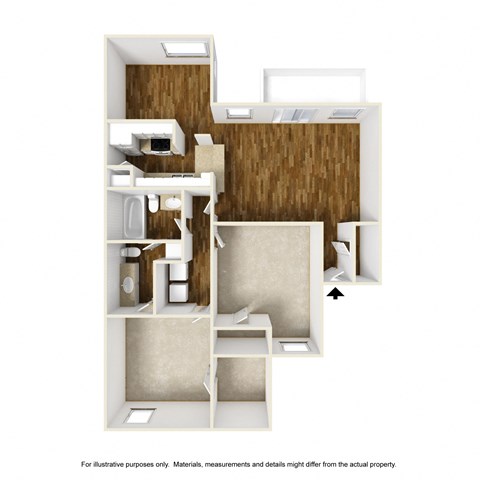 Firestone B1 3D Floorplan at Westdale Hills, Euless TX