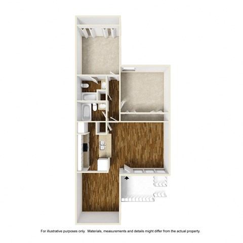 Muirfield Village B1 3D Floorplan at Westdale Hills, Euless TX